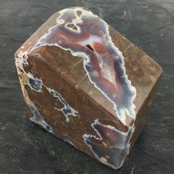 Polished Freeform Agate Geode Display Rock - Picture 1 of 13